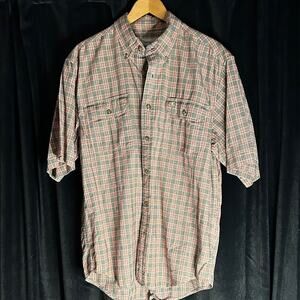 Carhartt Plaid Button Up Shirt L – Workwear Grunge Streetwear short sleeve
